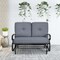 Costway 2-Person Outdoor Swing Glider Chair Bench Loveseat Cushioned Sofa Blue/Beige/Grey/Navy